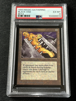 Beta Black Vise Limited Edition Magic the Gathering MTG PSA EX-MT - Image 1