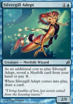4 x Silvergill Adept - Lorwyn - Moderate Play - MTG - Image 1