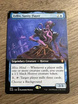 Zellix Sanity Flayer (Extended Art) 619 Commanders Legends Baldur's Gate - MTG - Image 1