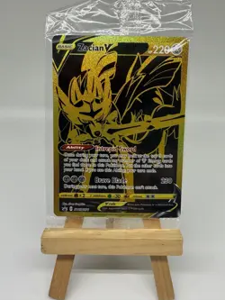 Pokemon Zacian V SWSH076 Black Star Promo Sealed Gold Full Art NM - Image 1