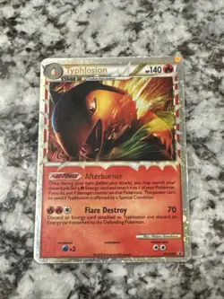 Pokemon TCG 2010 HeartGold & SoulSilver Typhlosion Holo HGSS09 Moderately Played - Image 1