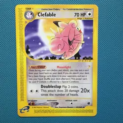 Pokemon Vintage E-reader Rare Clefable 041/165 Expedition Base Set Wotc 2002 - Image 1