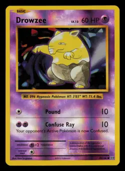 Drowzee 49/108 Common Evolutions Pokemon Reverse Holo Near Mint - Image 1