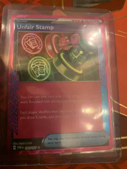 Pokemon TCG Unfair Stamp 165/167 Ace Spec Rare Twilight Masquerade M/Nm - Image 1
