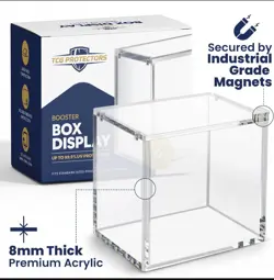 Pokemon Booster Box Acrylic Case Magnetic UV Protection Display Clear Protector - Image 1