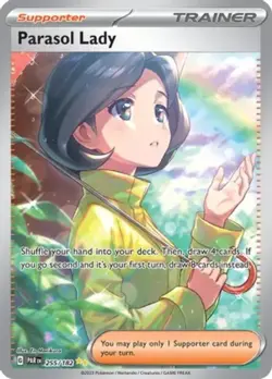1x Parasol Lady - 255/182 - Special Illustration Rare NM-Mint Pokemon SV04 - Par - Image 1
