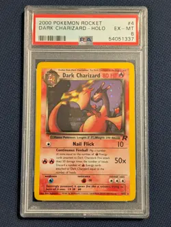 Dark Charizard 4/82 Pokemon Team Rocket Unlimited Holo Rare - PSA 6 - Image 1