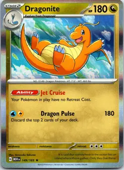 Dragonite 149/165 Rare 151 Pokemon Holo Near Mint - Image 1