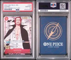 2022 One Piece Japanese OP01 Manga Alternate Art #120 Shanks PSA 10 GEM MINT - Image 3