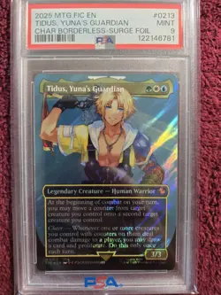 MTG Tidus, Yuna's Guardian Surge Foil 0213 (Borderless) Final Fantasy PSA 9 - Image 1
