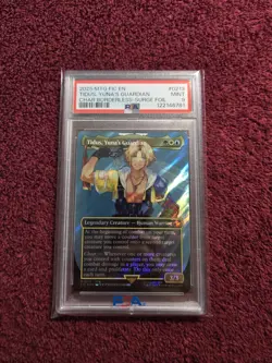 MTG Tidus, Yuna's Guardian Surge Foil 0213 (Borderless) Final Fantasy PSA 9 - Image 2