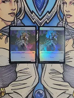 2x Angel (3/3) / Treasure Tokens FOIL Dual-Sided - NM/M SNC MTG - Image 1
