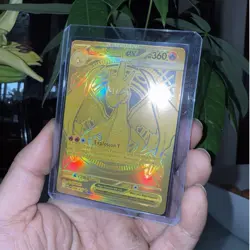Mega Charizard X EX 294/217 GOLD Holo Mega Hyper Rare Pokemon Card - Image 1