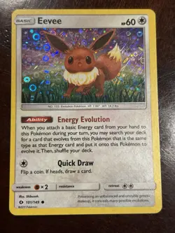 Pokemon Eevee Miscellaneous Cards Promo 101/149 Holo 60 HP Energy Evolution - Image 1