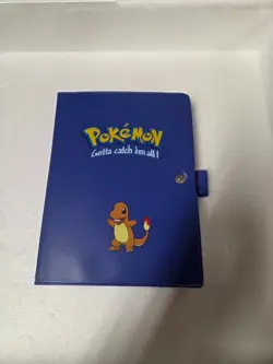 Vintage 1999 Pokemon Charmander Blue 4 Pocket Trading Card Binder Rare - Image 1