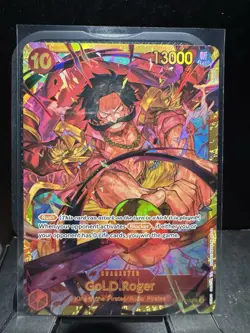 One Piece Card Game Gol D. Roger OP09-118 SEC Emperors In The New World NM - Image 1