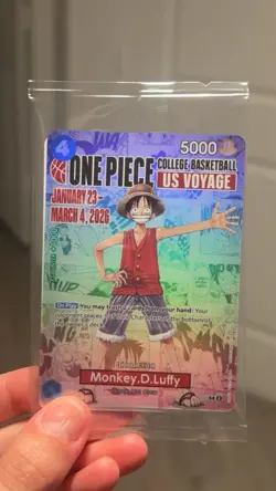 Bandai One Piece Card Game Monkey.D.Luffy P-055 Promo US Voyage English - Image 1