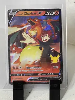 Pokemon Lance's Charizard V SWSH Promo Holo Basic 220 HP Card SWSH133 2021 - Image 1