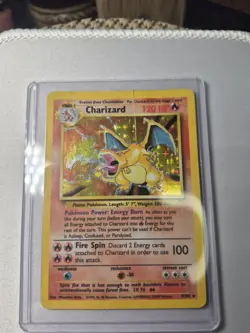Charizard 4/102 Base Set Holo MP Vintage Card - Image 2