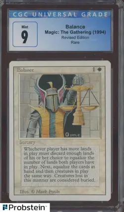 1994 Balance Revised Edition Rare CGC 9 MINT MTG Magic The Gathering MTG - Image 1