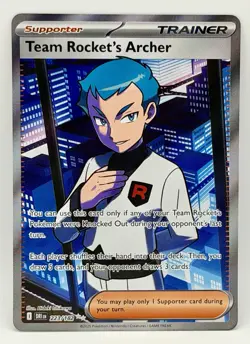 Pokemon TCG-Team Rockets Archer 223/182 Full Art Ultra Rare Destined Rivals NM/M - Image 1