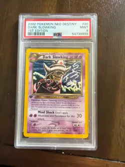 20/105 Pokemon Neo Destiny Dark SlowKing 1st edition stage 1 psa 9 - Image 1
