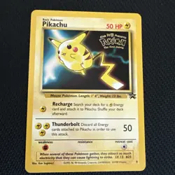 1999 Pokemon Black Star Promo Warner Bros Pokemon First Movie #4 Pikachu NM - Image 1