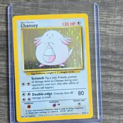 Pokemon Chansey Base Set Holo Rare Basic 3/102 120 HP English - Image 1