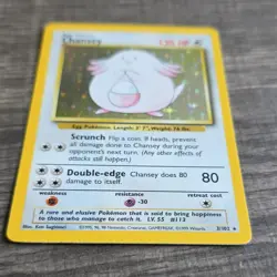 Pokemon Chansey Base Set Holo Rare Basic 3/102 120 HP English - Image 5