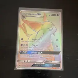 Pokemon Espeon GX Full Art Secret Rare Holo 152/149 SM Base Set 200HP - Image 1