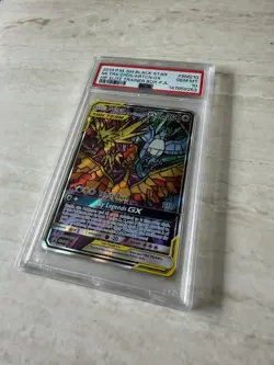 PSA 10 2019 POKEMON SM BLACK STAR PROMO FULL ART MOLTRES & ZAPDOS & ARTICUNO GX - Image 3