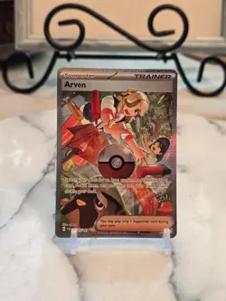Pokemon TCG Arven 235/091 SV: Paldean Fates Holo Special Illustration Rare NM - Image 1