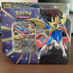 FACTORY SEALED Pokemon TCG Legend Zacian ex Tin w/ 5 Packs New Sealed+PROMO - Image 1