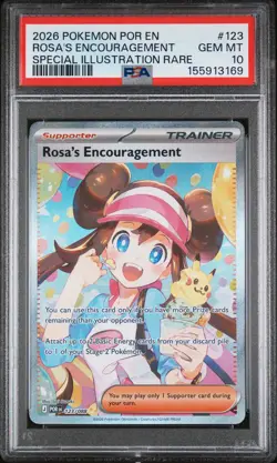 2026 POKEMON POR EN-PERFECT ORDER #123 ROSA'S ENCOURAGEMENT PSA 10 - Image 1
