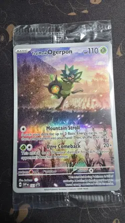 Pokemon - Teal Mask Ogerpon 123 Twilight Masquerade Black Star Promo SEALED - Image 1