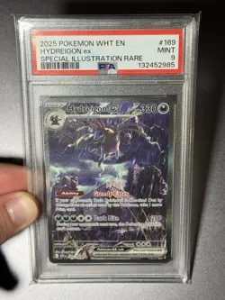 2025 Pokemon WHT En Special Illustration Rare #169 Hydreigon Ex PSA 9 MINT - Image 1
