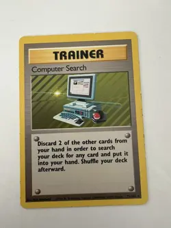Computer Search 71/102 Rare Base Set Unlimited Pokemon LP/MP - Image 1