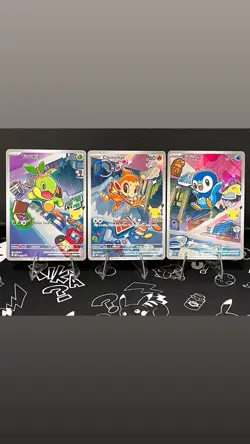 Pokemon TCG First Partner Illustration Collection Series 1 Gen 4 Sinnoh Starters - Image 1