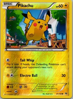 Pokemon TCG Pikachu 20/108 Roaring Skies Rev Holo NM - Image 1