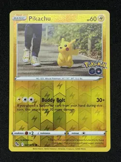 Pikachu 027/078 Pokemon GO Reverse Holo - Image 1