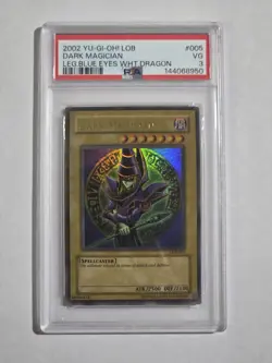 Yu-Gi-Oh! Dark Magician LOB-005 Legend of Blue Eyes Ultra Rare Holo PSA 3 - Image 1