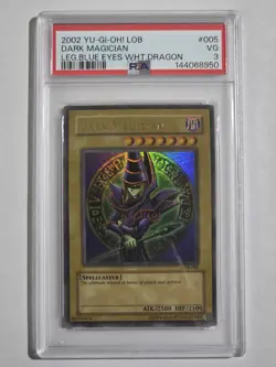 Yu-Gi-Oh! Dark Magician LOB-005 Legend of Blue Eyes Ultra Rare Holo PSA 3 - Image 2