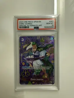 One Piece CCG English Zoro-Juurou OP05-067 SP Alt Art Holo PSA 10 - Image 1