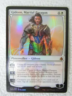 Magic The Gathering MTG Gideon,Martial Paragon Amonkhet Planeswalker Foil - Image 1