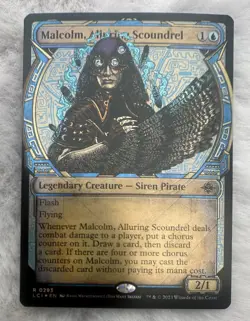 MTG Lost Caverns of Ixalan Malcolm Alluring Scoundrel Showcase 0293 NM Rare Foil - Image 1