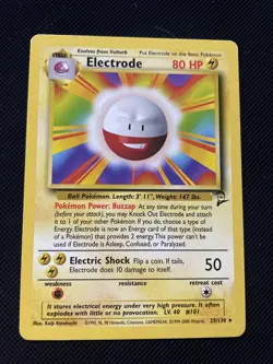 ELECTRODE RARE - POKEMON 25/130 BASE SET 2 EXCELLENT ETAT ENGLISH - Image 1