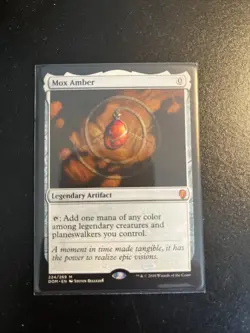 Magic the Gathering Mox Amber Dominaria Card Regular Near Mint Condition - Image 1