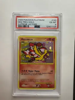 Pokemon Moltres Holo Secret Rare 149/147 Supreme Victors 2009 PSA 6 - Image 1