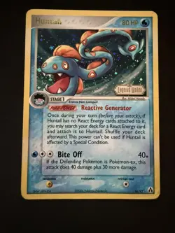 2006 Pokemon Huntail Reverse Foil EX Legend Maker 18/92 80 HP - Image 1