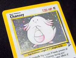 MP+ Chansey Base Set 2 Holo 3/130 Unlimited Pokemon TCG WOTC - Image 3